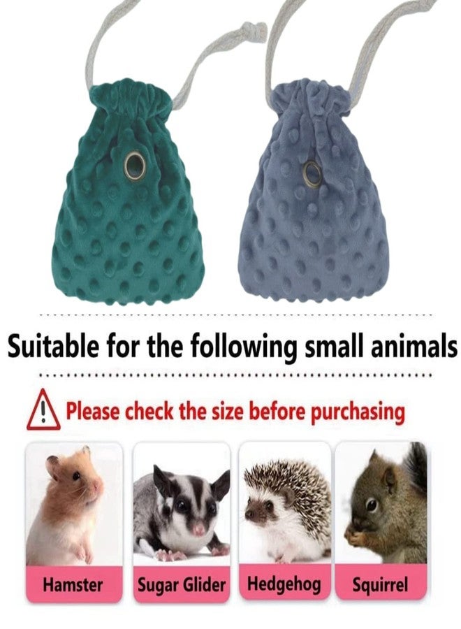 WCDJOMOP 2 Pack Sugar Glider Bonding Pouch - Soft Sleeping Pouch with Breathable Vent & Drawstring Portable Travel Bag Small Animal Carrier for Sugar Glider Squirrel Hamster Rats Hedgehog Bird Parrot (2 Pack) - Image 5